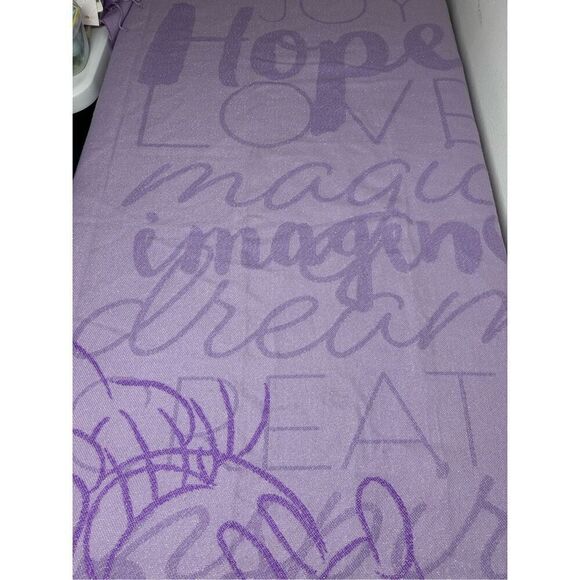 Disney Minnie Mous Throw Blanket Purple Metallic Fringe All Over Print - Picture 3 of 7